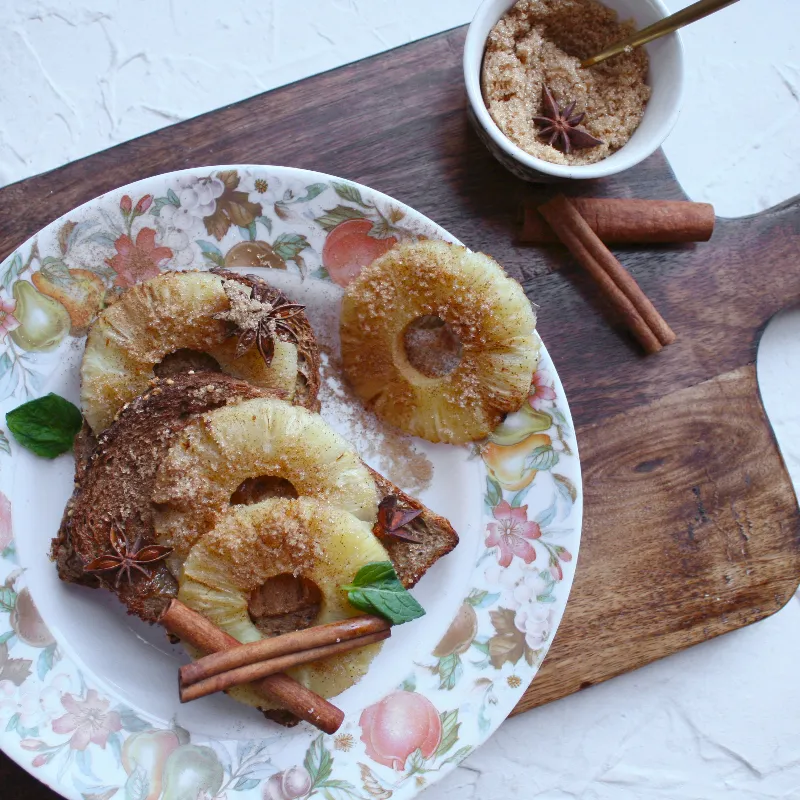 Kokoswentelteefjes met ananas uit de airfryer
