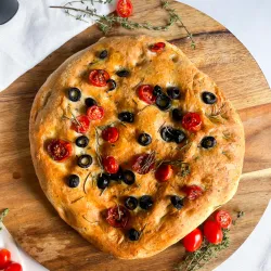 Zelfgemaakte focaccia uit de airfryer