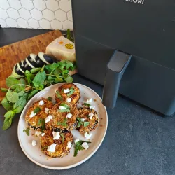 Krokante aubergine, gemaakt in de Cosori Dual Blaze