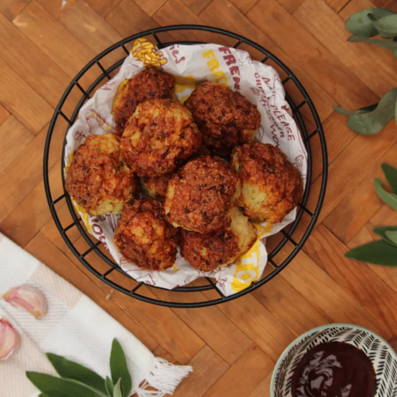 Kipnugget balletjes uit de Cosori Dual Blaze