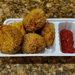 Bitterballen gemaakt van zoete aardappelen