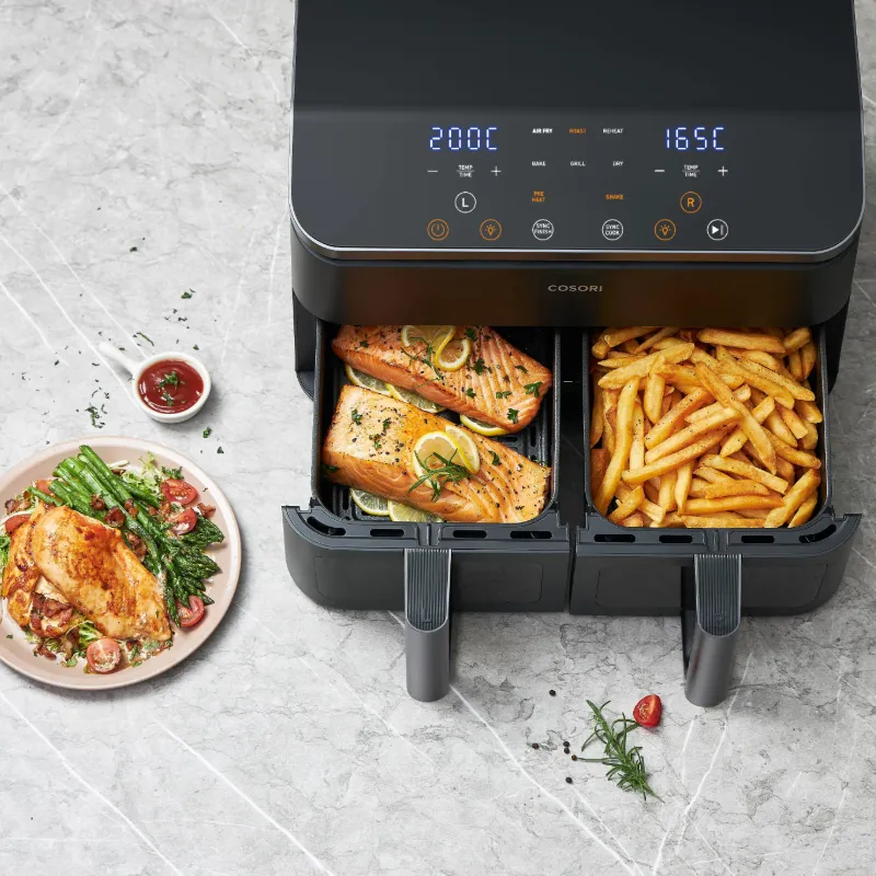 Cosori Dual Basket voorbeeld gerechten