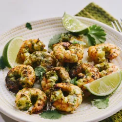 Garnalen met koriander en...