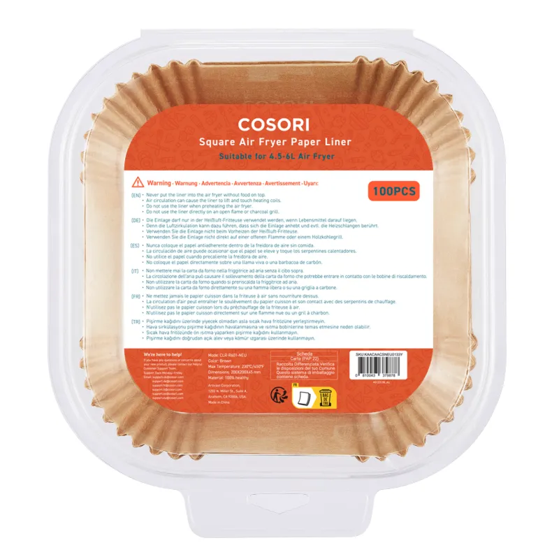 Cosori bakpapier in verpakking