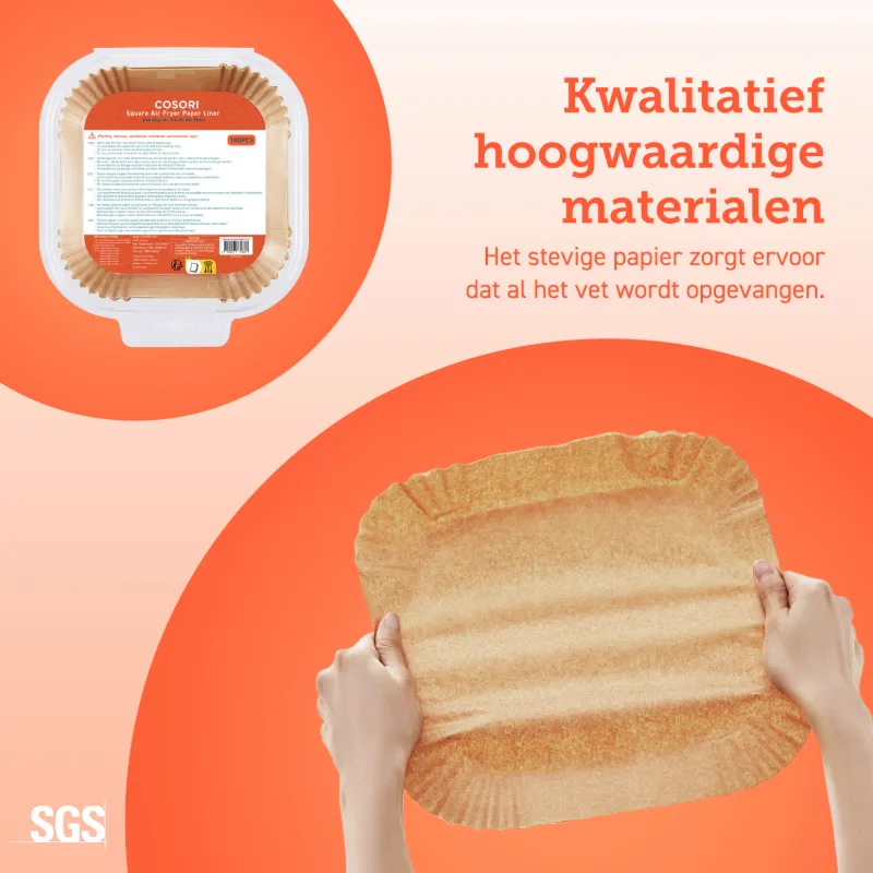 Cosori bakpapier materialen