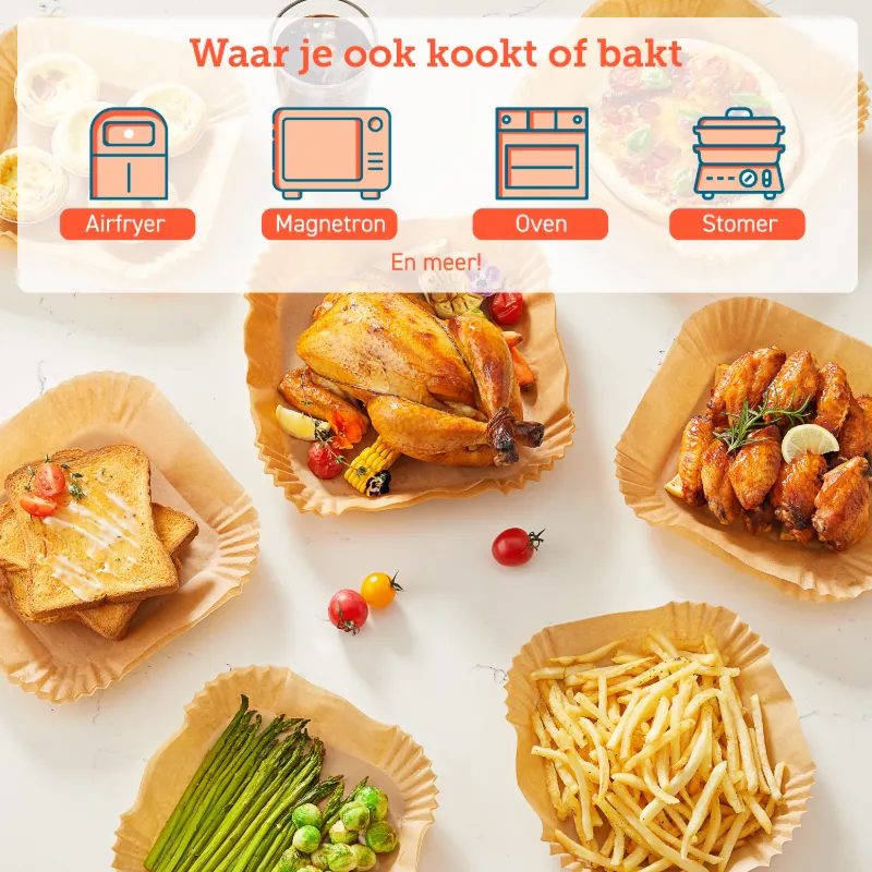 Cosori bakpapier, geschikt voor gebruik in diverse keukenapparaten
