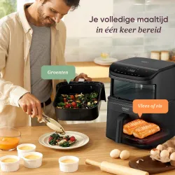 Een voorbeeld van een volledig bereide maaltijd in één keer Een voorbeeld van een volledig bereide maaltijd in één keer