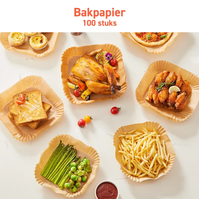 Cosori bakpapier airfryer bakjes, 100 stuks