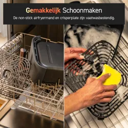 Cosori XL TurboBlaze Airfryer gemakkelijk schoonmaken door vaatwasbestendige onderdelen en anti-aanbaklaag Cosori XL TurboBlaze Airfryer gemakkelijk schoonmaken door vaatwasbestendige onderdelen en anti-aanbaklaag