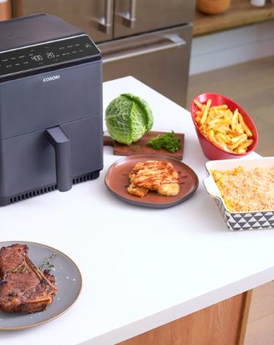 Cosori XXL Dual Blaze op een keukenblad