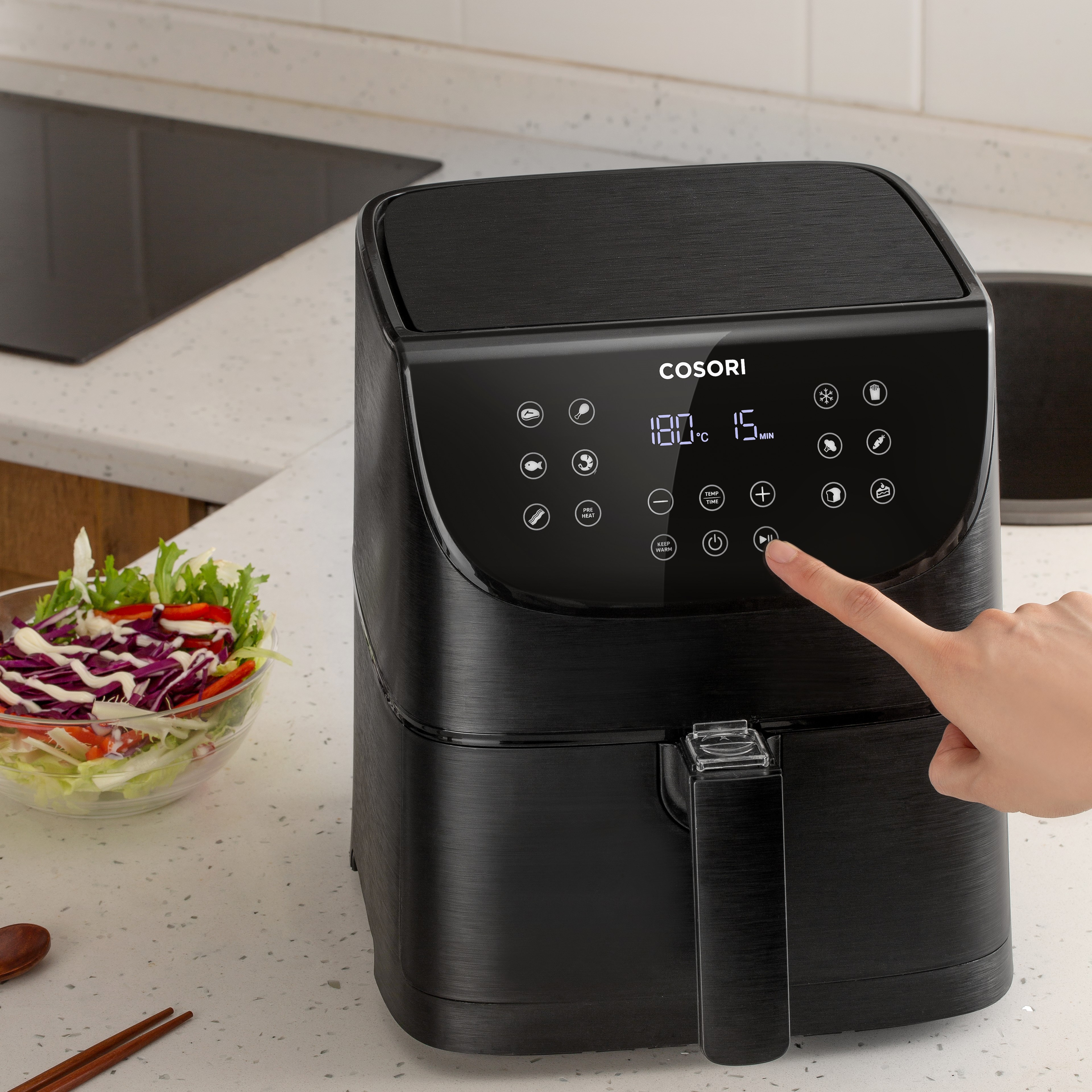 Cosori XL airfryer in gebruik