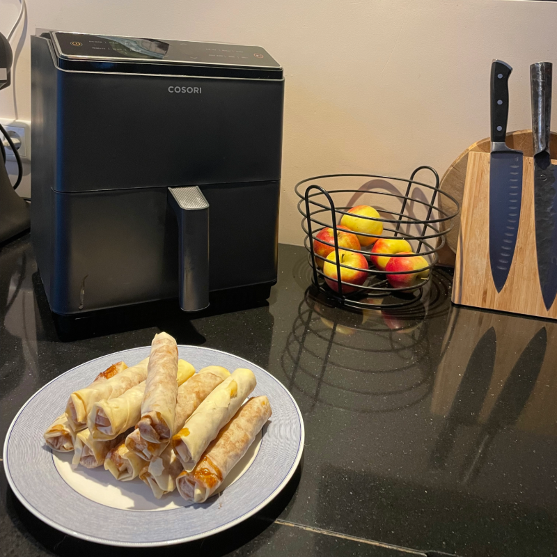 Gebakken airfryer appelloempia's