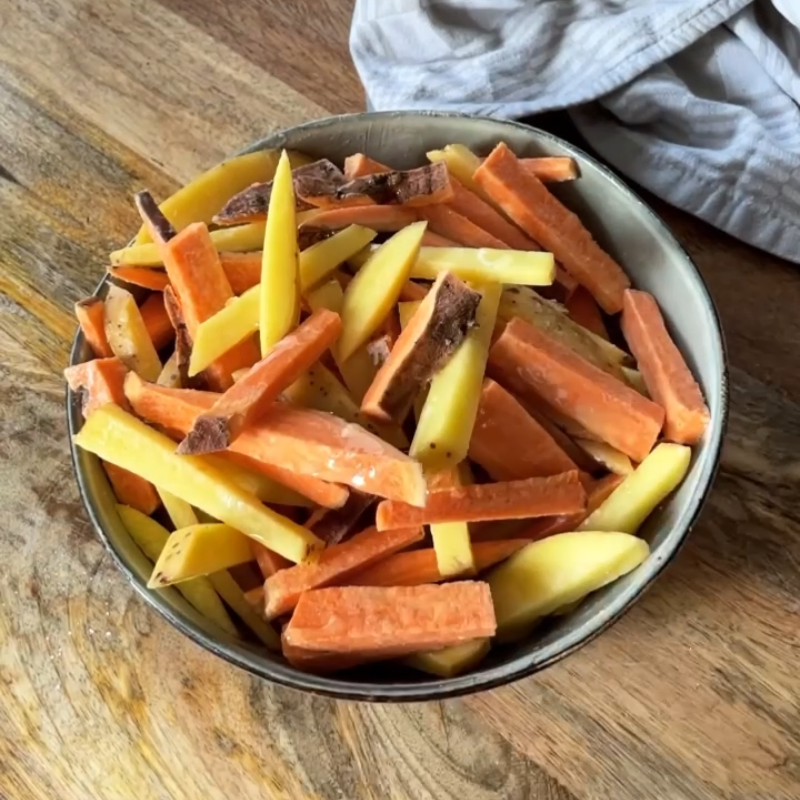 Gesneden aardappelen