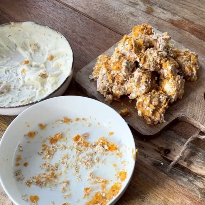 Kipstukjes met krokante coating