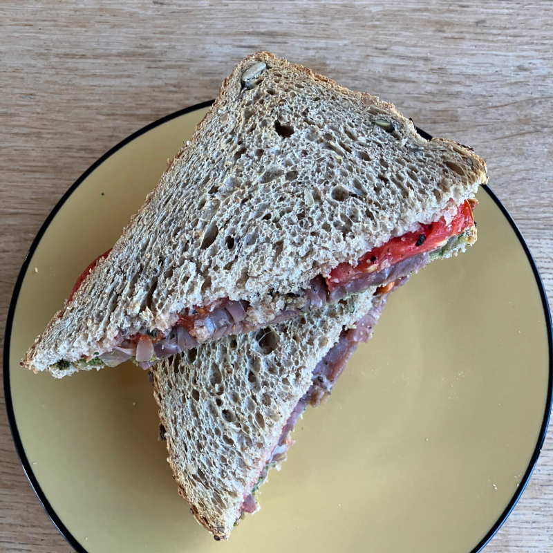 Eindresultaat croque in Italiaanse stijl