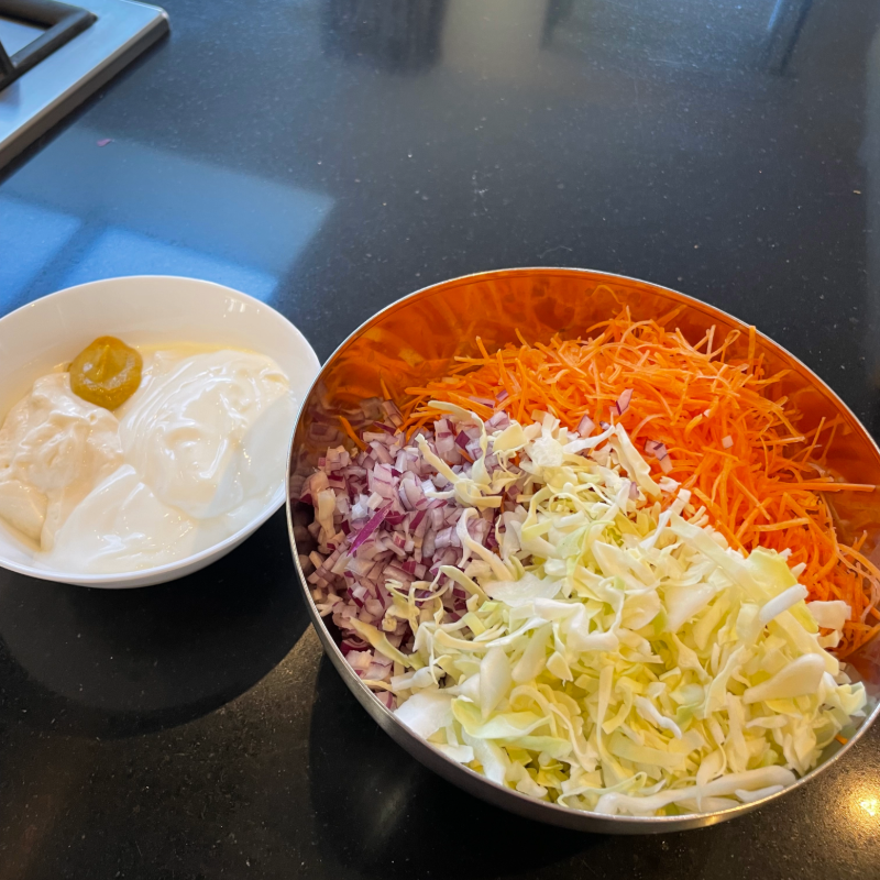 Ingrediënten coleslaw