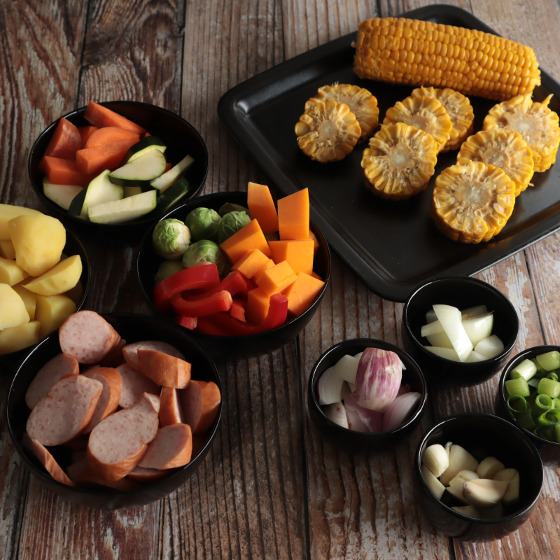 Gesneden ingrediënten