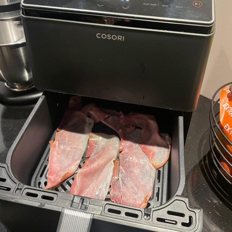 Parmaham in de airfryer